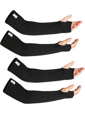 2pr Sleeves 18" Made With Kevlar Welding Heat Cut Resistant Safety Arm Guards